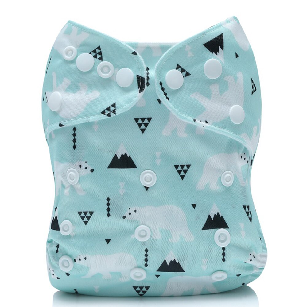 Baby återanvändbar tygblöja tvättbar tygblöja för unisex med 1pc blöjor av mikrofiberinsats: 3