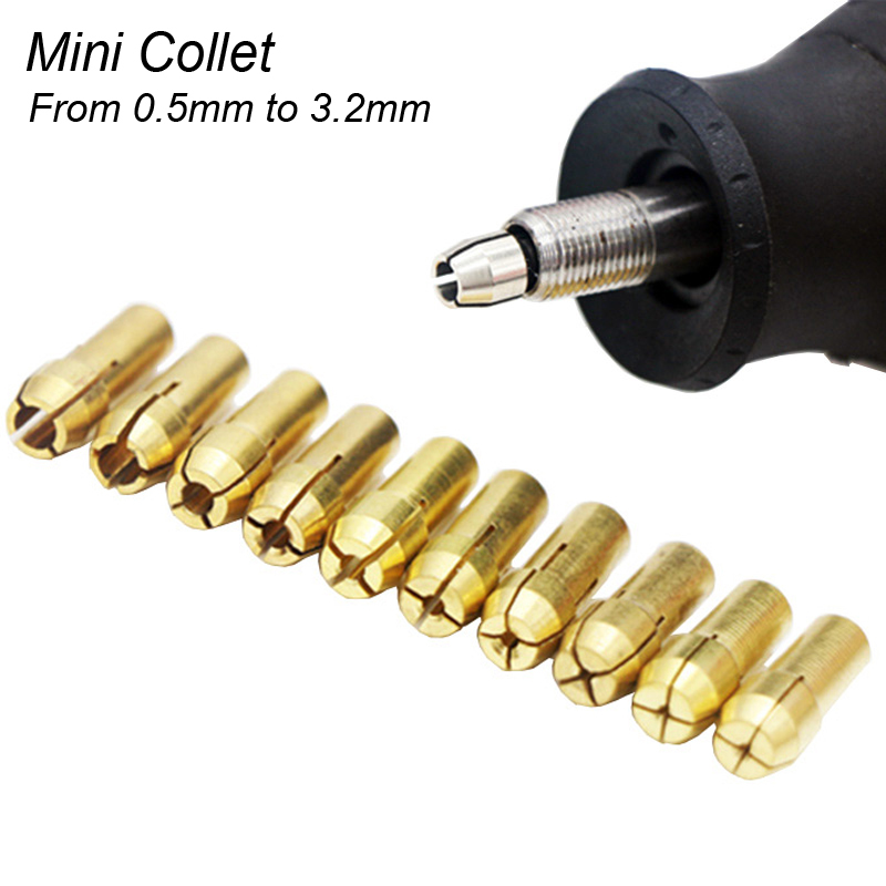0,5mm-3,2mm Mikro Mini Bohrfutter Adapter für Dremel Dreh Werkzeug Zubehör Mikro Collet Maschine Polieren Graveur elektrische