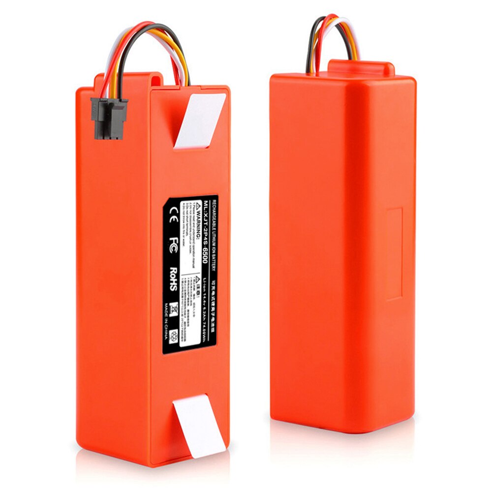 Brr -2 p 4s-5200s 14.4v 6500 mah robottipölynimurin vaihtoakku xiaomi roborockille  s55 s60 s65 s50 s51 s5 max  s6 osaa