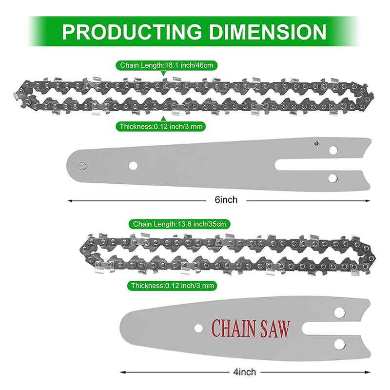 4 6 Inch Chains for 4/6 Inch Electric Saw Chainsaw Chain 6 Inches Electric Saw Parts,4 6 Inch chainsaw guide plate
