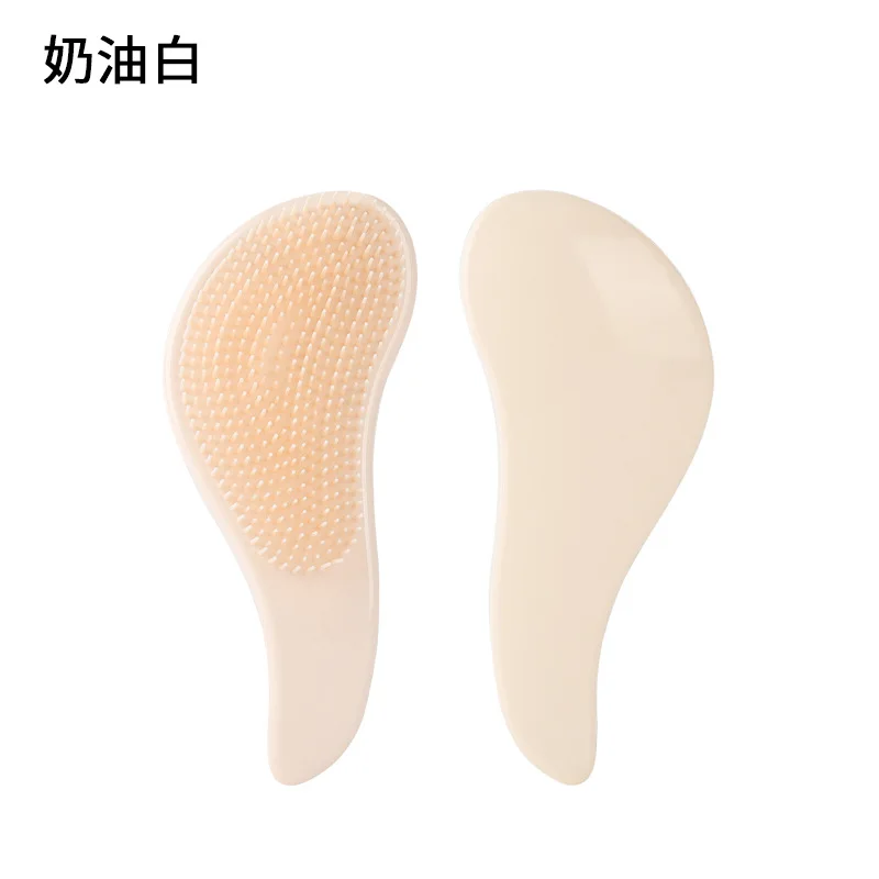 Peine desenredante con mango mágico, Mini cepillo de pelo de masaje antiestático, cepillo de masaje de ducha húmeda larga, herramientas de estilismo para el cabello de salón, 1 ud.: Morado