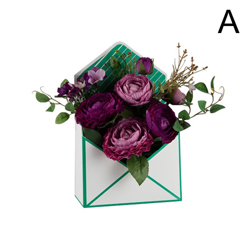 Envelope Shaped Flower Packaging Box Envelope Fold Flower Storage Box For Wedding Engagement Party Decoration Boxes