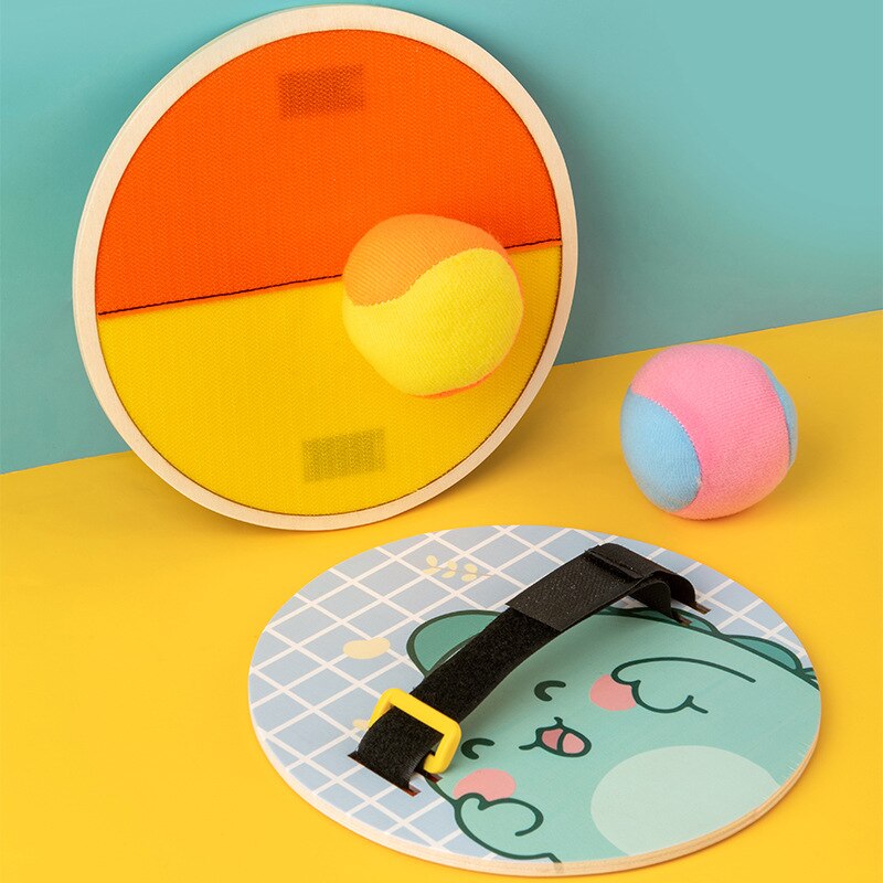Selfree – balles en bois à lancer doux pour enfants et adultes, jouets interactifs, jeux en famille, directe,: 2 sets 1 ball