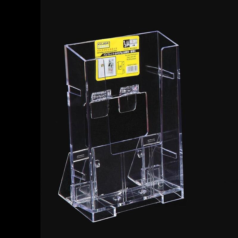 Vividcraft Office Display Clear Acrylic Business Transparent Desk Paper Card Holder Display Holder Brochure Stand Pamphlet O1N5
