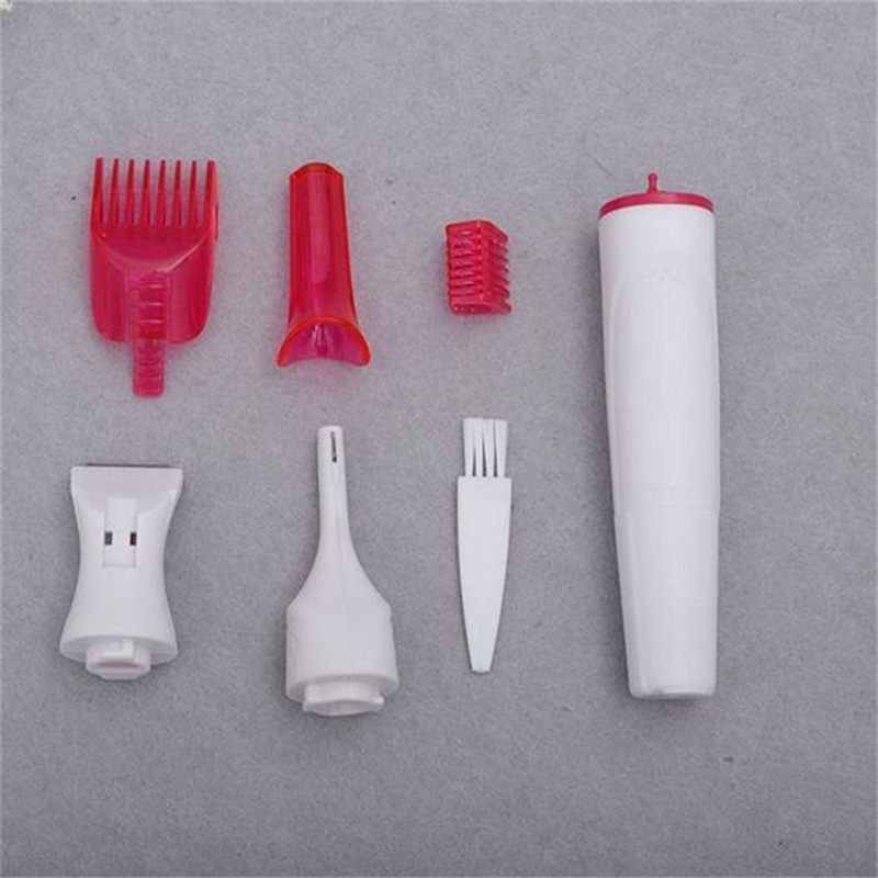 Depiladora eléctrica multifunción 5 en 1, 2, 3, 5 piezas, recortadora indolora para cejas, cuerpo, Bikini, depilación Facial