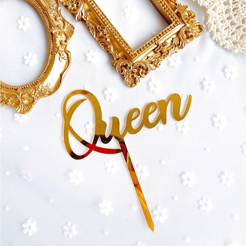 】Acrylic Queen Cake Topper Birthday Cake Decoration for Women for Mom