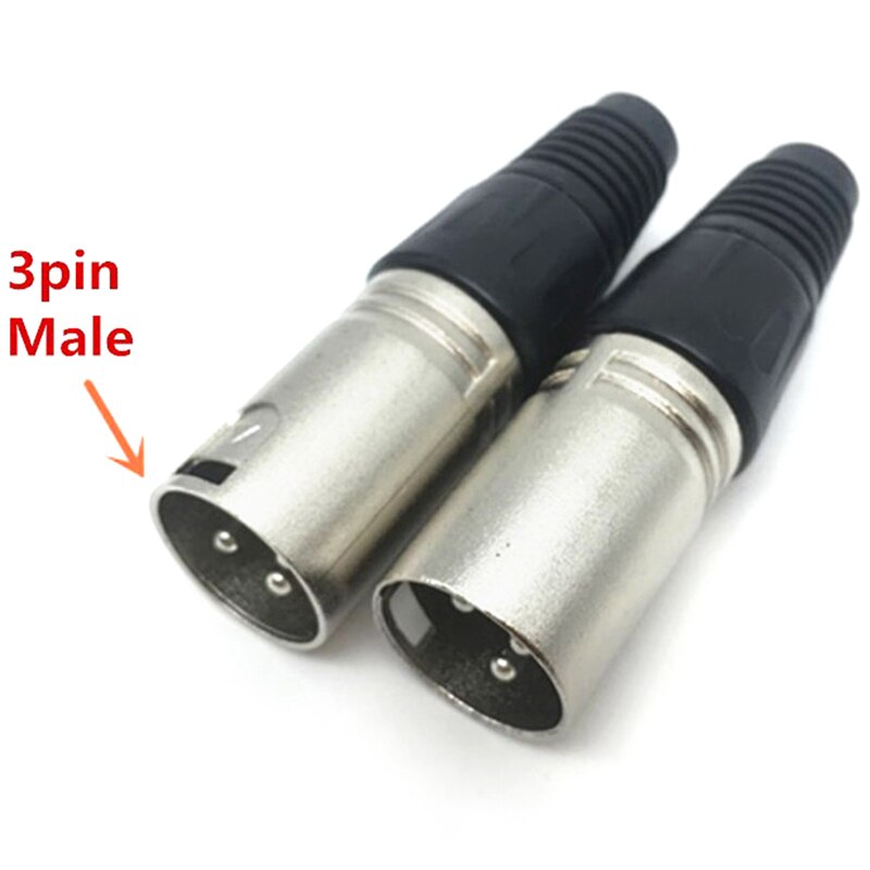 1pc maschio e femmina 3 Pin 4 Pin 5 Pin XLR microfono cavo Audio spina connettori terminali per cavi: 3pin male