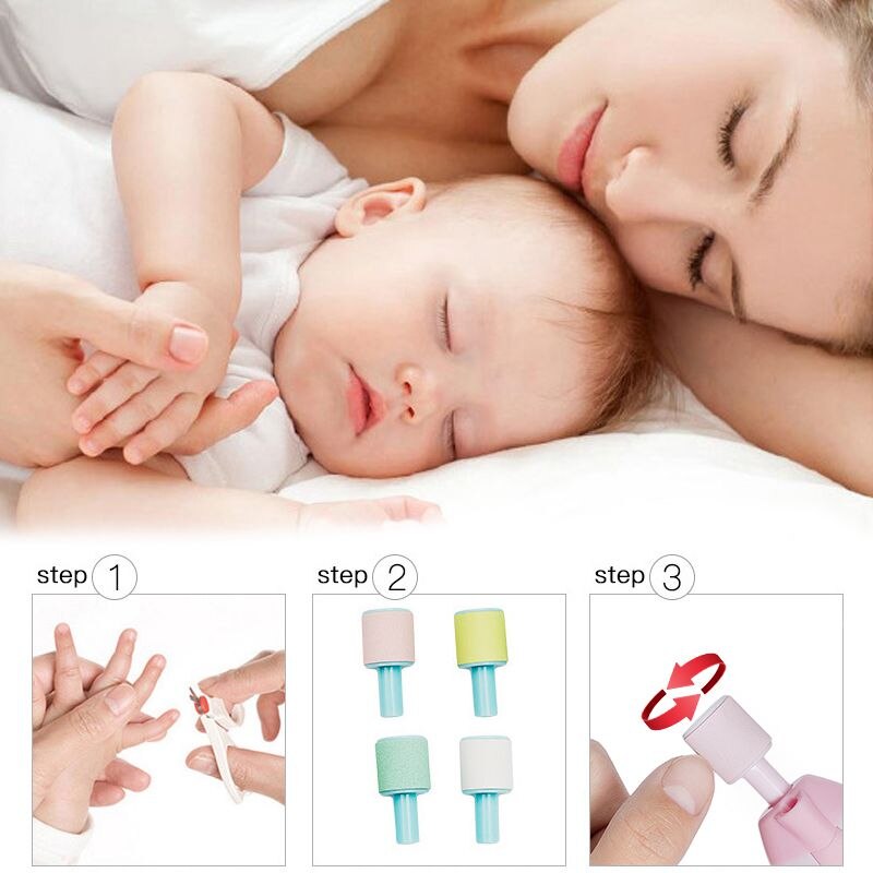 Lime à ongles bébé électrique coupe-ongles ensemble de manucure avec coupe-ongles, lumière LED et 10 têtes de meulage (rose)