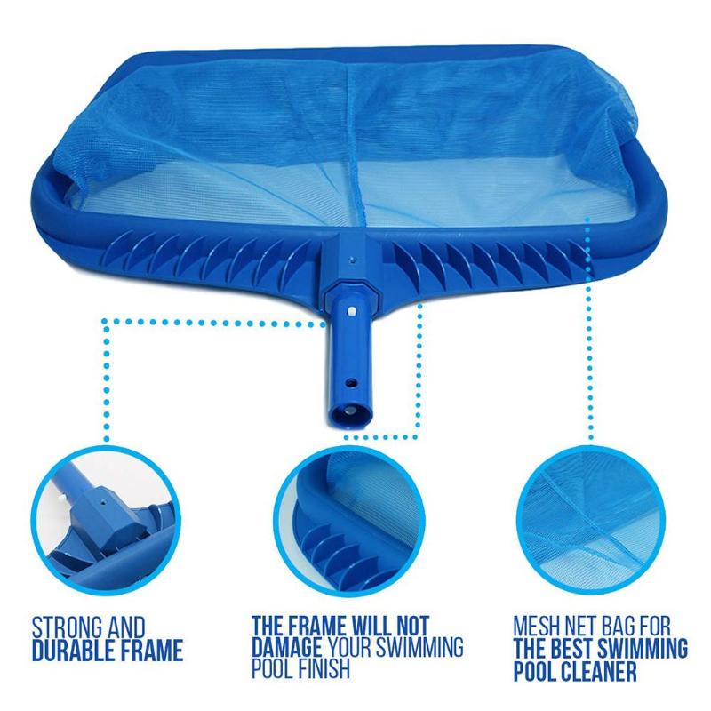 Swimming Pools Skimmer Net Rubbish Cleaning Rake Leaf Mesh Deep Bag Net