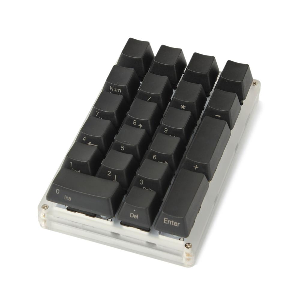 21 Key YMDK Side-printed Blank Top-printed Thick PBT ABS Keycap For MX Switches Mechanical Keyboard Numpad (ONLY KEYCAP): Black / Side printed