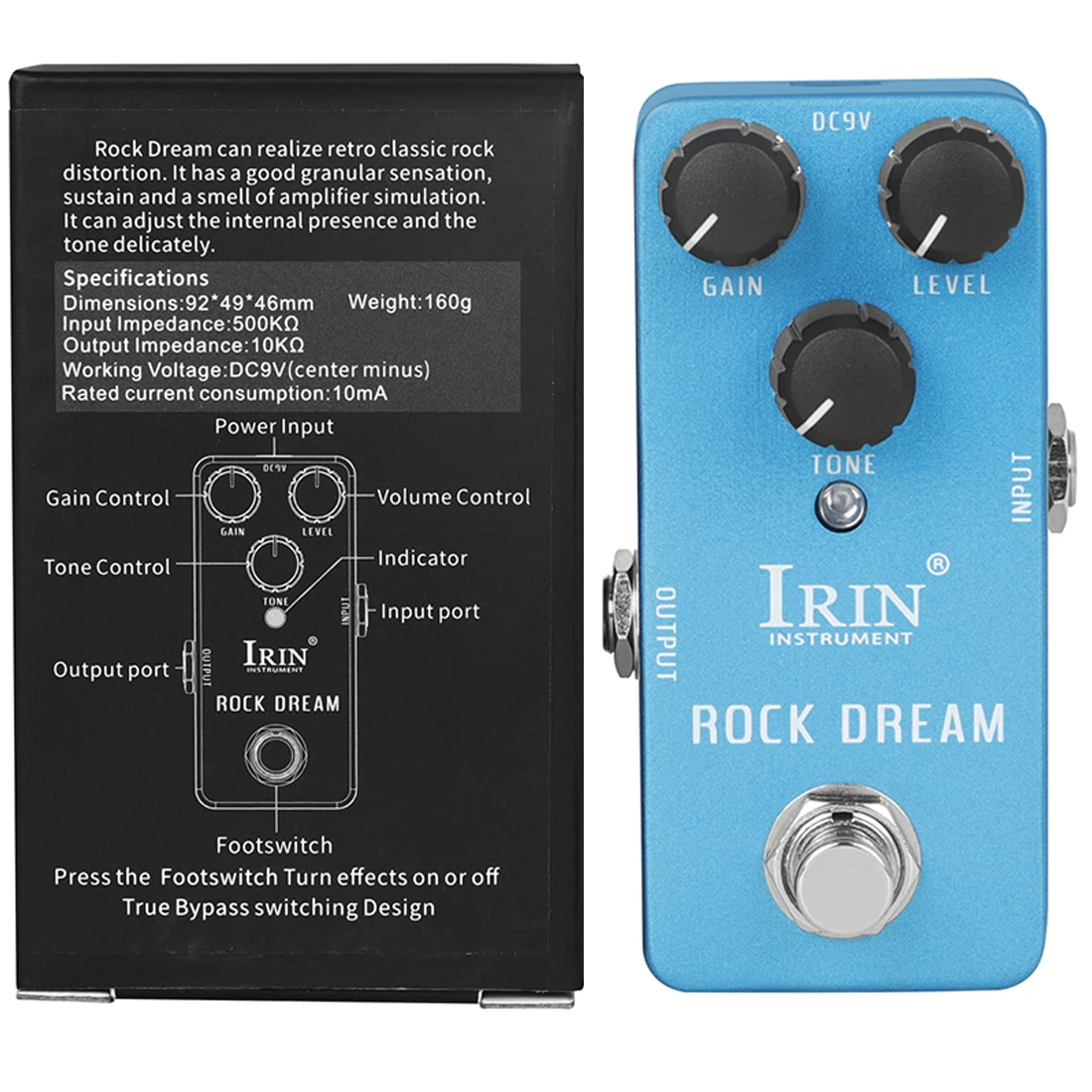 IRIN Guitarra Effect Pedal Compression Fuzz Overdrive Distortion Boost Bass True Bypass Pedals Electric Guitar Accessories: Red