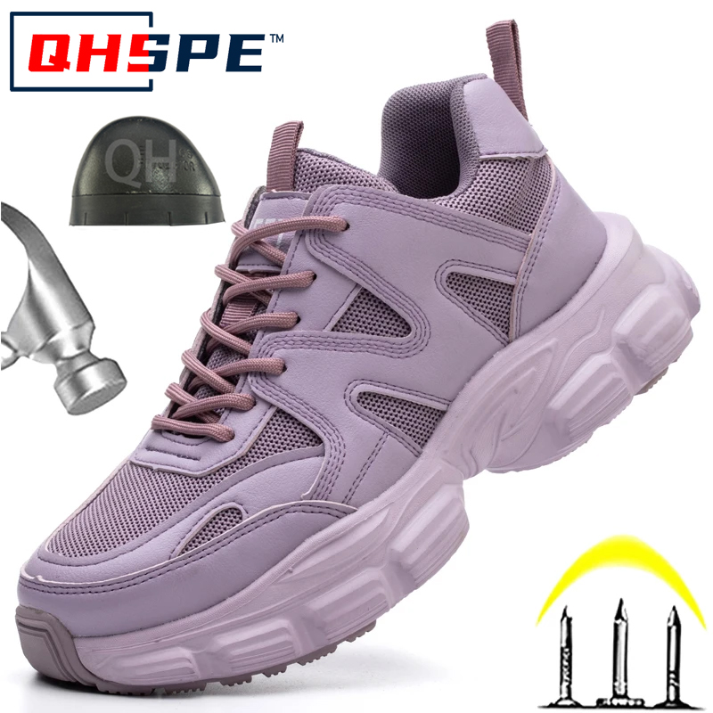 Protective Shoes For Women Men Work Sneakers Safety Shoes Anti-smash Anti-puncture Indestructible Shoes Work Boot