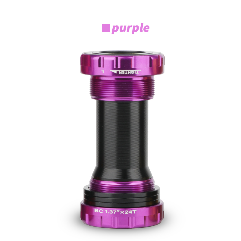 HASSNS BB52 Bicycle Bottom Bracket Hollowtech BB51 BB68 73 Central Movement Axis MTB Bearings for Mountain Bike Crankset Shaft: VIOLET/紫罗兰