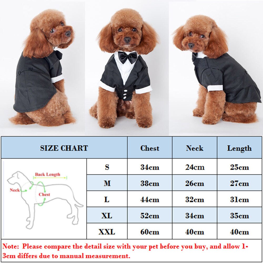 Leuke Honden Kat Kostuum Zwarte Vlinderdas Gentleman Tuxedo Formele Party Wedding Apparel Jas Kleding Voor Kleine Hond s-XXL