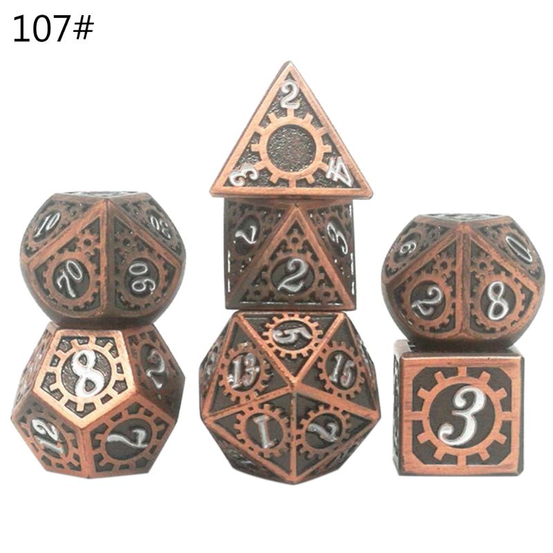 Metal Dice Set D&D Metal Polyhedral Dice Set DND Role Playing Games Board Game: 107