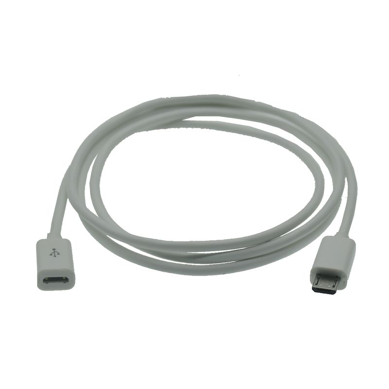 Micro Usb Male Naar Vrouwelijke Usb 2.0 Korte Kabel Converter Uitbreiding Adapter 10Cm 25Cm 50Cm 100Cm 150Cm 200Cm Kabel: WIT / 0,2M