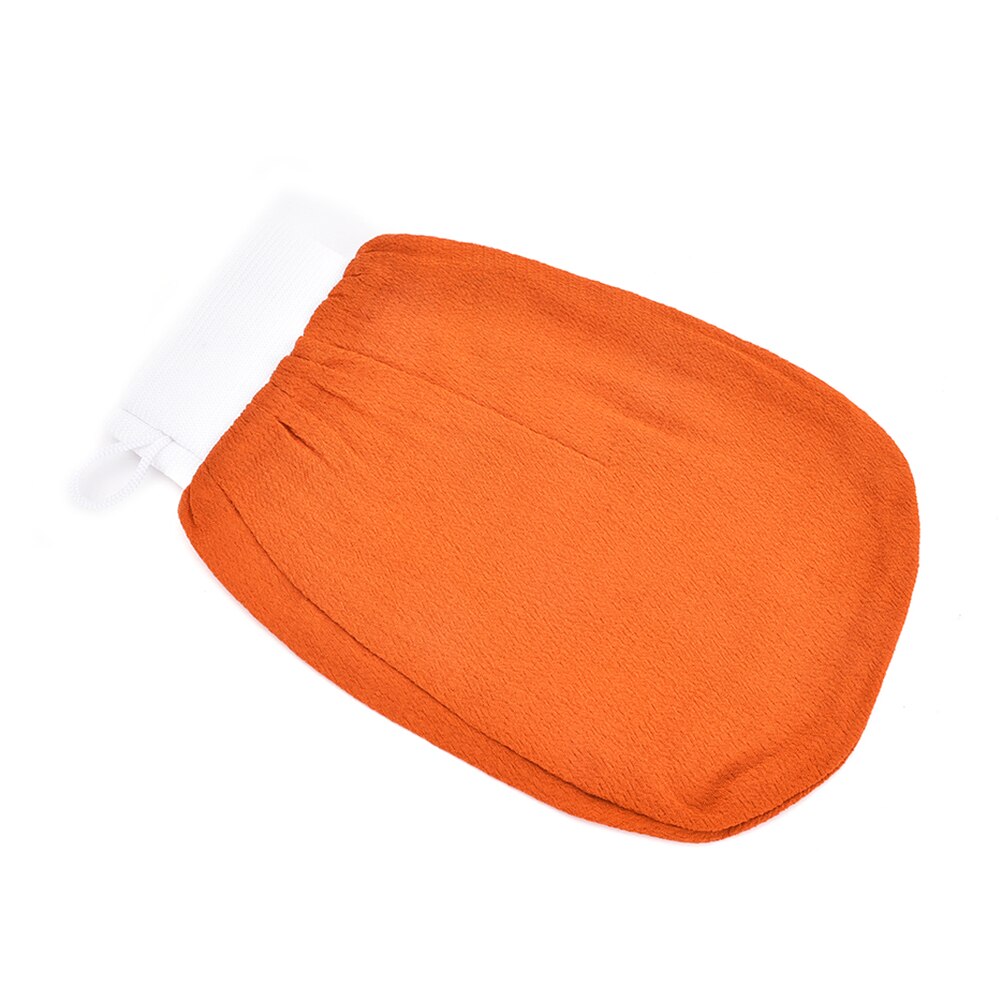 Hammam Shower Bath Scrub Glove Exfoliating Body Scrub Facial Tan Massage Mitt Removal Kessa Exfoliate Peeling Glove Towel: Orange