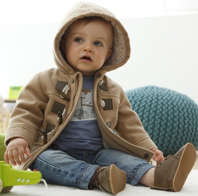 Boys Winter Warmer Clothes 2 Color Kids Outerwear Coat For 1-3 Yrs Baby Thick Clothing Children Hooded Jacket