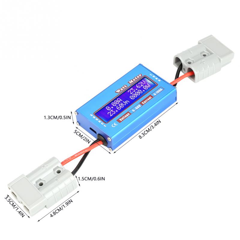 Power Meter 0-100A 0-60V High Accuracy watt Swr Meter DC Power Analyzer Watt Volt Amp Energy Meter Analyzer Wattmeter