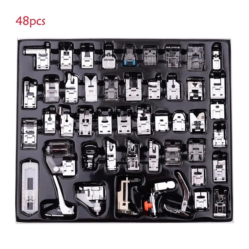 82/11pcs Sewing Machine Presser Foot Feet Kit Set With Box Brother Singer Janom Sewing Machines Foot Tools Accessory Sewing Tool