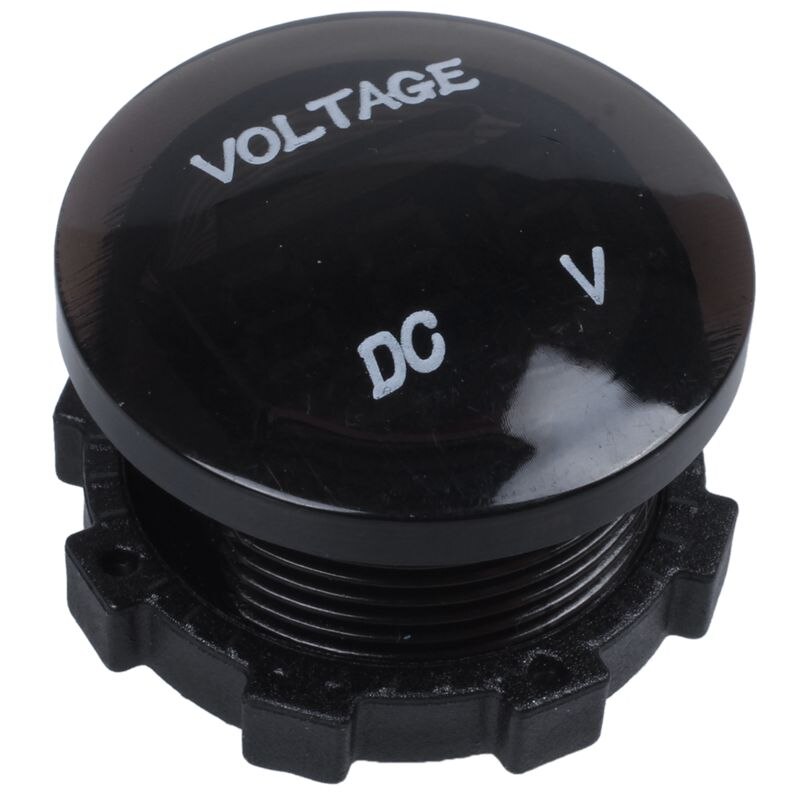 12 V-24 V Dc Voltmeter Auto Monitor Motorfiets Led Rode Waterdichte Voltmeter: Black