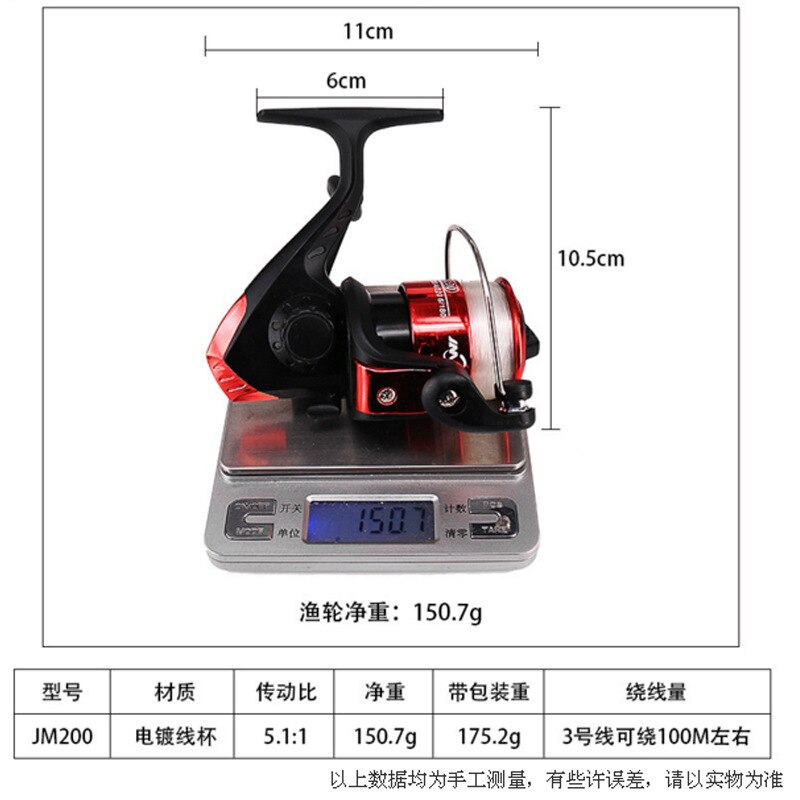 Goture Glass Fiber Ice Fishing Rod 1.3m Set JM200 Spinning Reel and Telescopic Casting Rod with