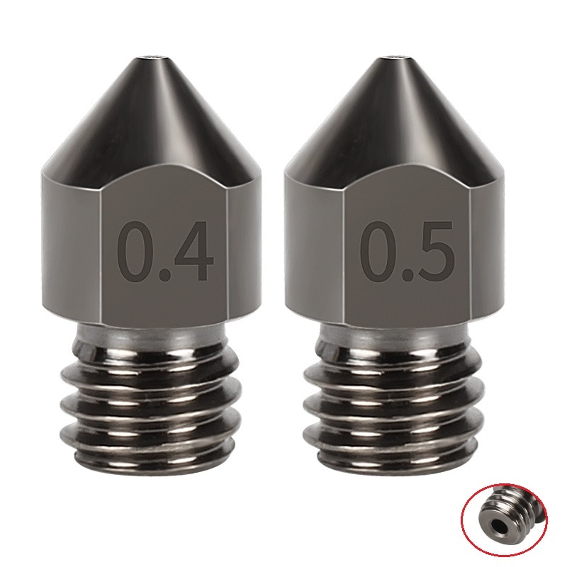 TUWEI 3PCS K1 Nozzle Kit, 3D Printer Hardened Steel Nozzles, M6 Thread High High Temperature Resistance Extruder Nozzles For K1, For Kobra, For Sovol - View #6