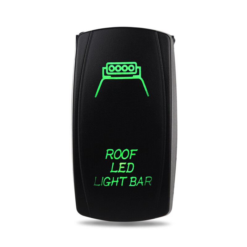 ADPOW 24V Car Boat Truck Lighted Toggle Switch 5pin ON-OFF Waterproof Led Car Boat Toggle Rocker Switch 12v: Green