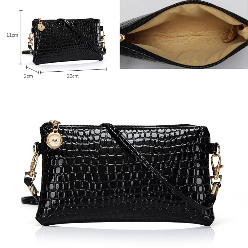 Ladies Solid Zipper PU Shoulder Messenger Bags Women Handbags Small Crossbody Bags for Women