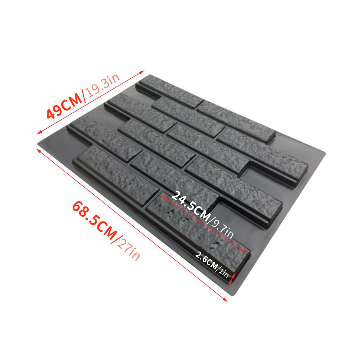 Plastic Mallen Muur Beton Gips Tuin Huis Muur Steen Tegels Steen Mold Cement Bricks Maker Mould 69*49Cm decoratieve