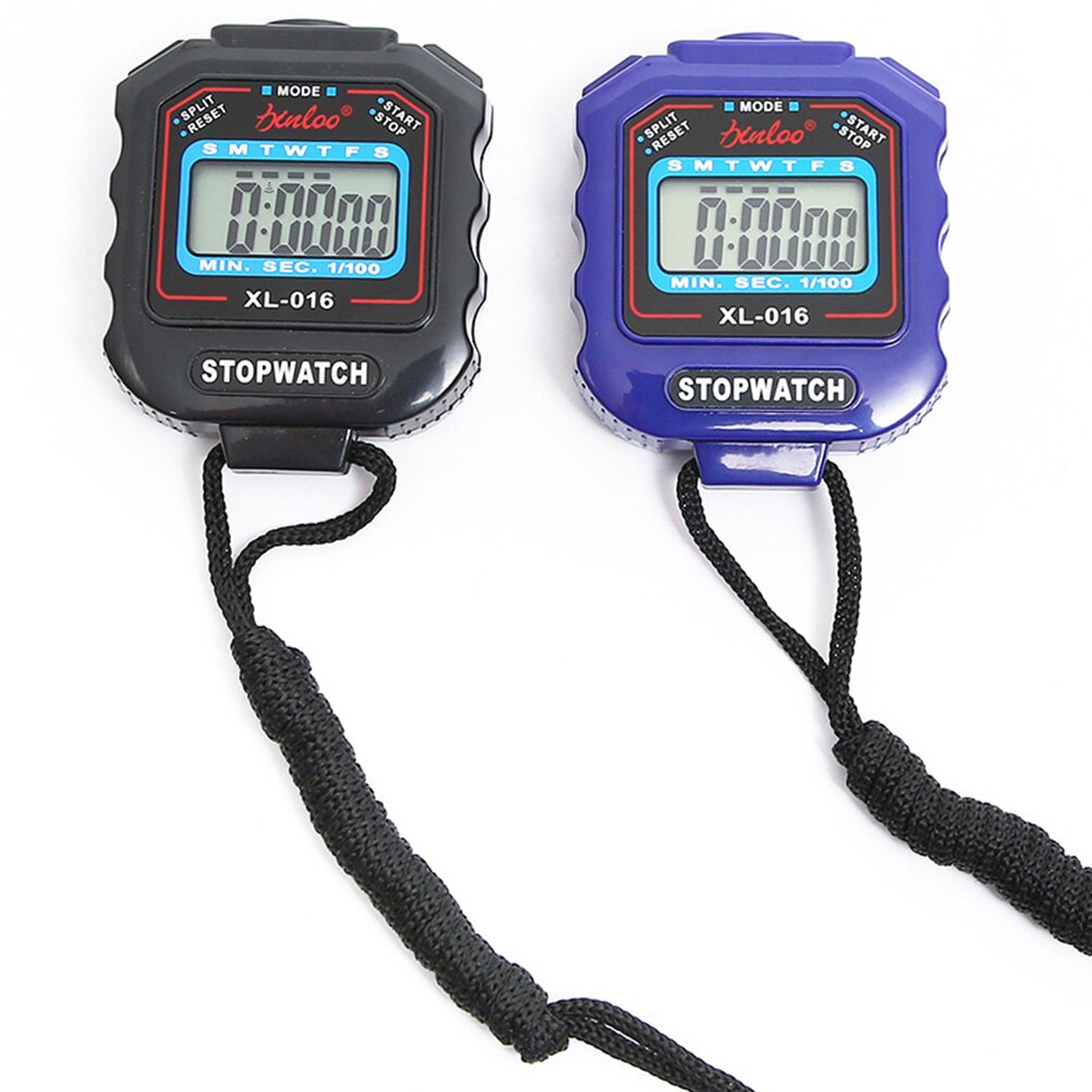 Electronic Stopwatch Running Timer Fitness Stopwatch Training Timer (Black)