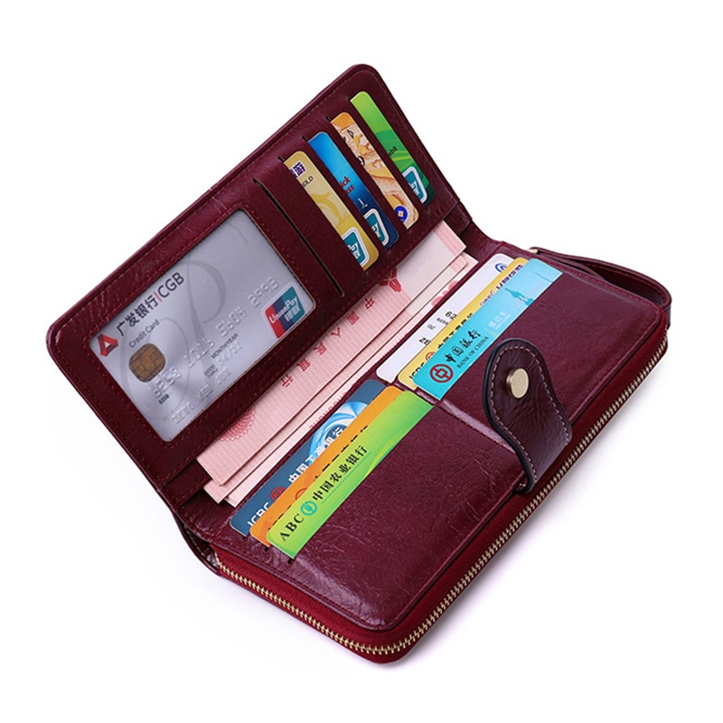 Women PU Leather Wallets Female Long Hasp Purses Multifunctional Clutch Large Capacity Zipper Wallet Phone Purse Card Holder