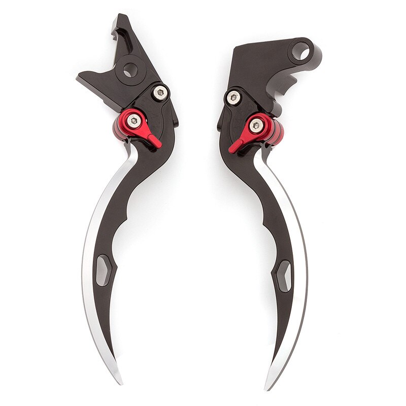 FX CNC – lame de couteau de moto réglable en aluminium, leviers d&#39;embrayage de frein pour Yamaha YZF R1 YZF R6 FZ1 FAZER TRX 850 R6S VERSION américaine: Black Red