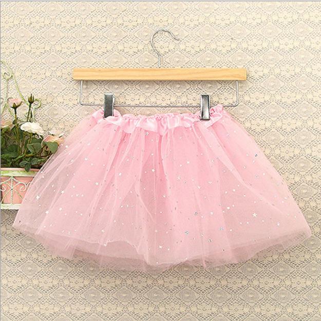 cute Baby Kids Girls Princess Stars Sequins Party Dance Ballet Lace Tutu Skirts girl mini skirt for party wedding Summer