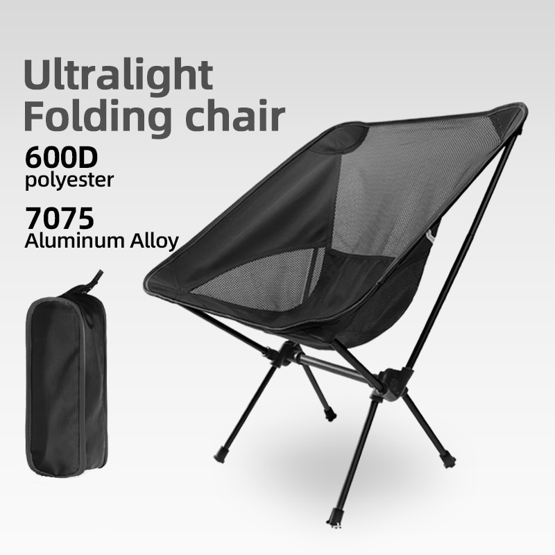 Chaise de pique-nique pliable, chaise de camping portable, chaise  d'extérieur compacte, chaise de camping pliable ultra légère, chaise de  lune avec