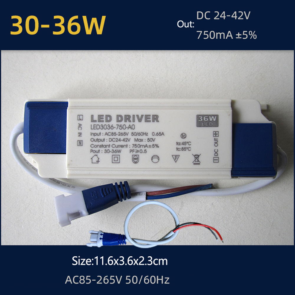 110V 220V 30W 36W 40W 50W LED Driver DC24-42V 700mA 750mA 900mA 1050mA 1200mA 1500mA Flicker Free Power Supply External Lighting: PURPLE