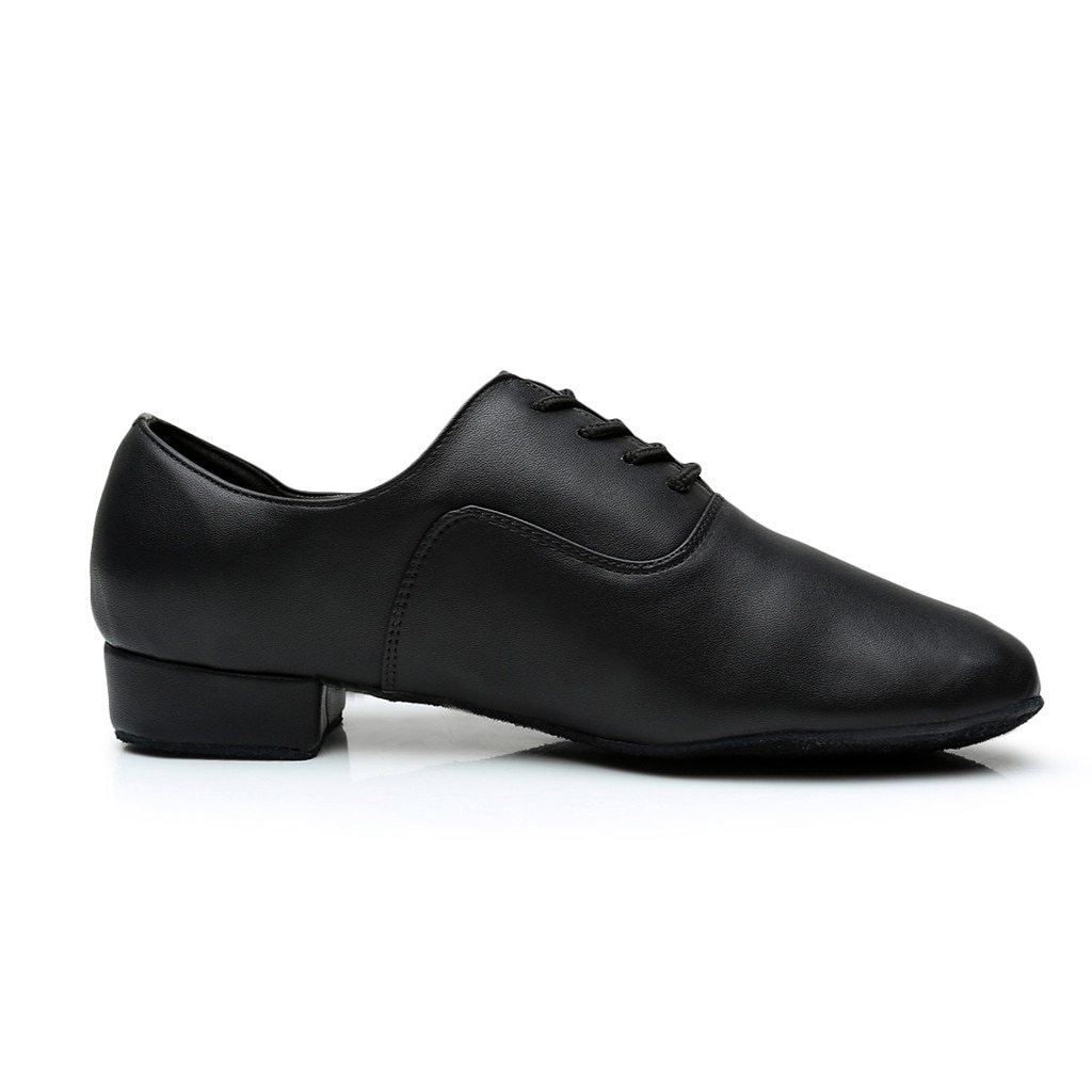 KLV Mens mens dance shoes latin Black Leather Ballroom Morden Latin Jazz Discount Ballroom male Salsa Dance Shoes#3