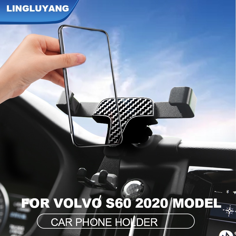 Voor volvo  s60 auto telefoonhouder  s60 luchtuitlaat navigatie telefoonhouder modificatie auto accessoires