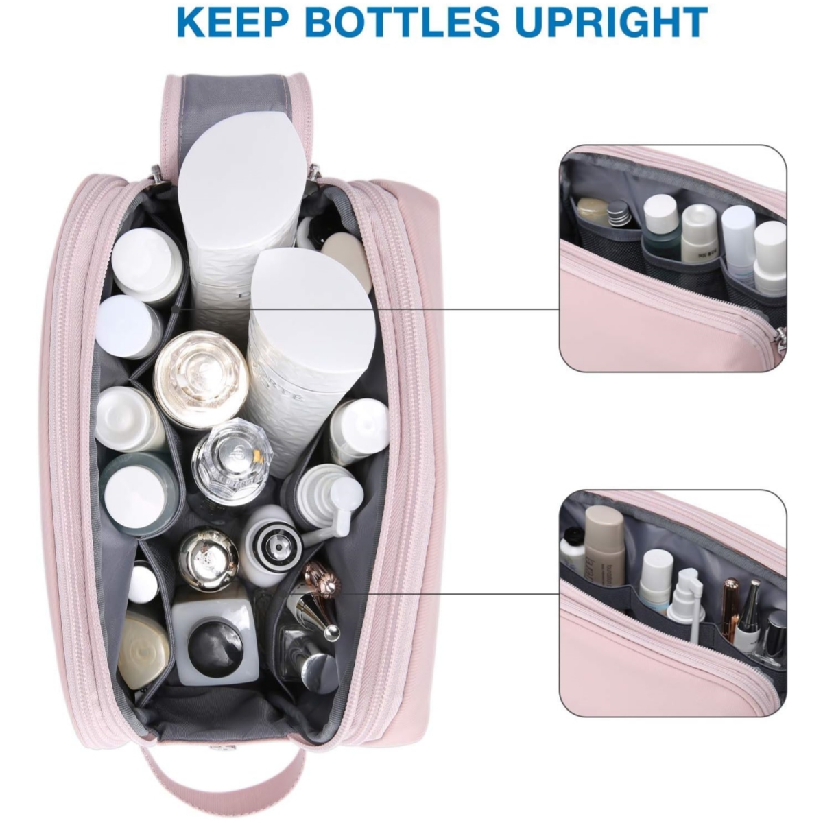 Toilettaske til Kvinder - Kosmetik Makeuptaske Organizer - Vandafvisende Rejsetaske til Toiletsager