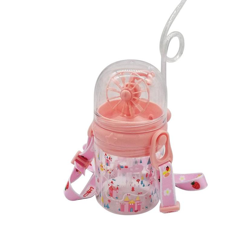 250 Ml Kinderen Grappig Whale Water Spray Drinkbeker Cartoon Zuigflessen Met Rietjes Draagbare Kinderen Cups Drinkware Cup: C