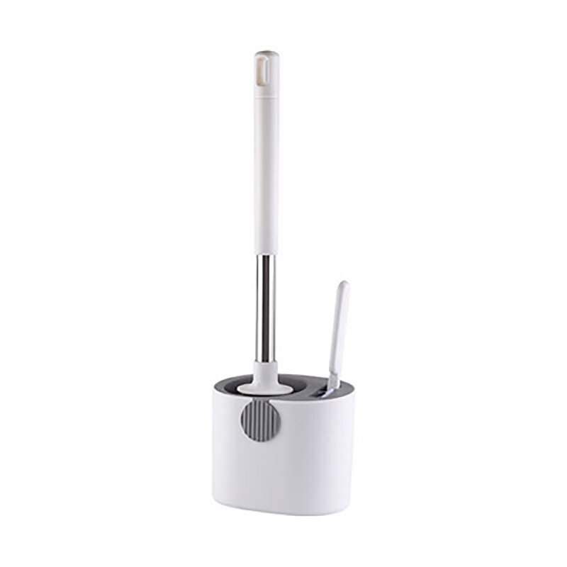 Tpr Silicone Toiletborstel Muur Gemonteerde Staande Wc Schoonmaken Gereedschap Met Base Home Borstel Badkamer Accessoires: Gray