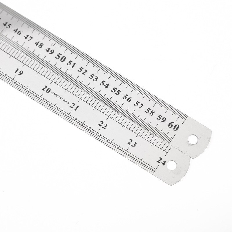 1PC 15cm/20cm/30cm/50cm Double Side Scale Stainless Steel Straight Ruler Measuring Tool School Office Supplies For Students