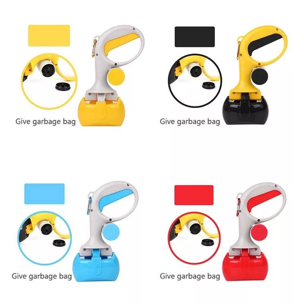 Scoop pour animaux de compagnie Portable 2 en 1 2 en 1 pour chiens, pince à déchets avec sac à merde, outils de nettoyage en extérieur pour chiens et chats, accessoires pour animaux de compagnie,