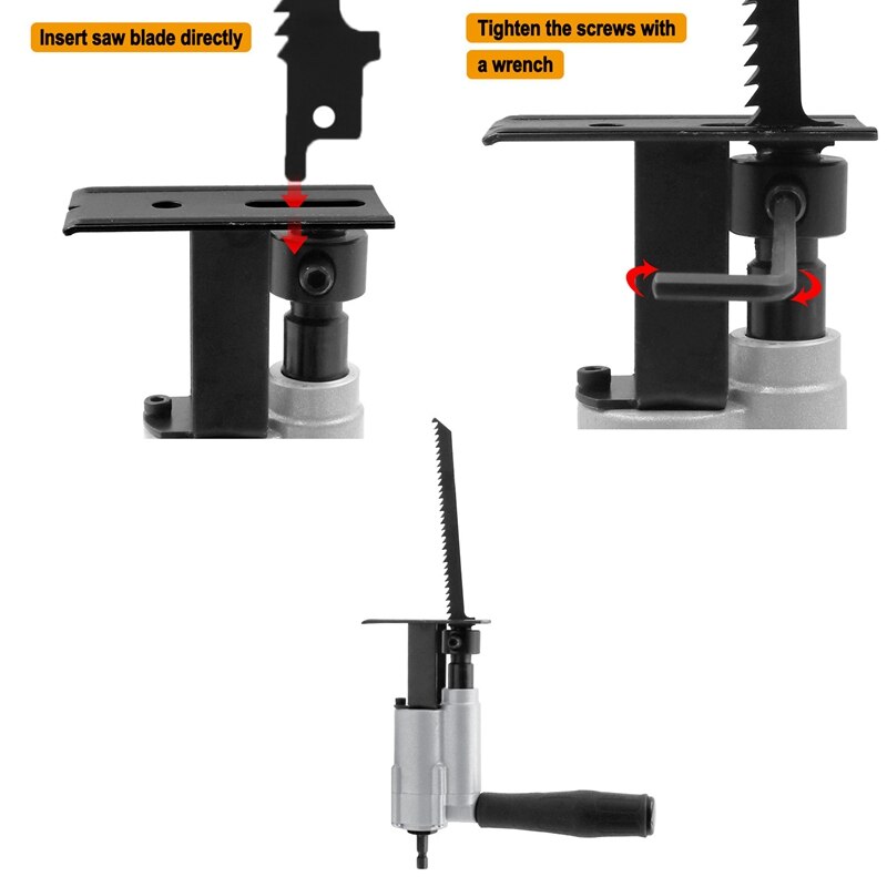 Reciprocating Saw Attachment Change Electric Drill Into Reciprocating Saw Jig Saw Metal File for Wood Cutting