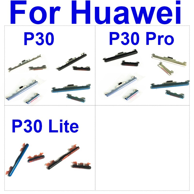 Bouton latéral de commande de Volume d&#39;alimentation pour Huawei P30 P30Pro P30 Lite, pièces de réparation