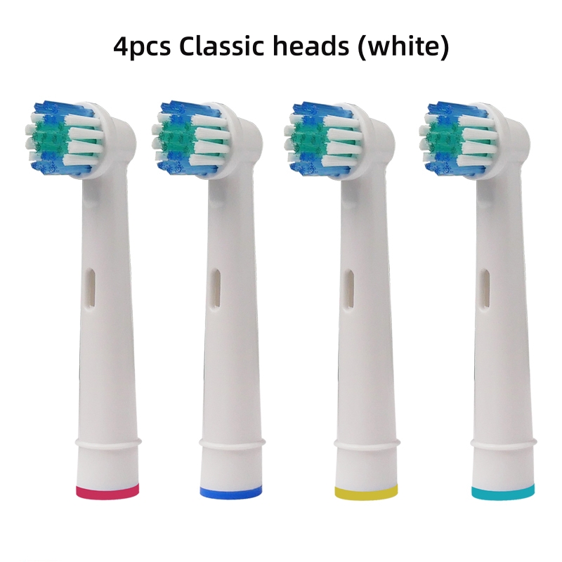 Electric Toothbrush Nozzles For Oral B Braun 3D White Floss Action Precision Clean Gum Care Universal Toothbrush Heads for OralB: Khaki