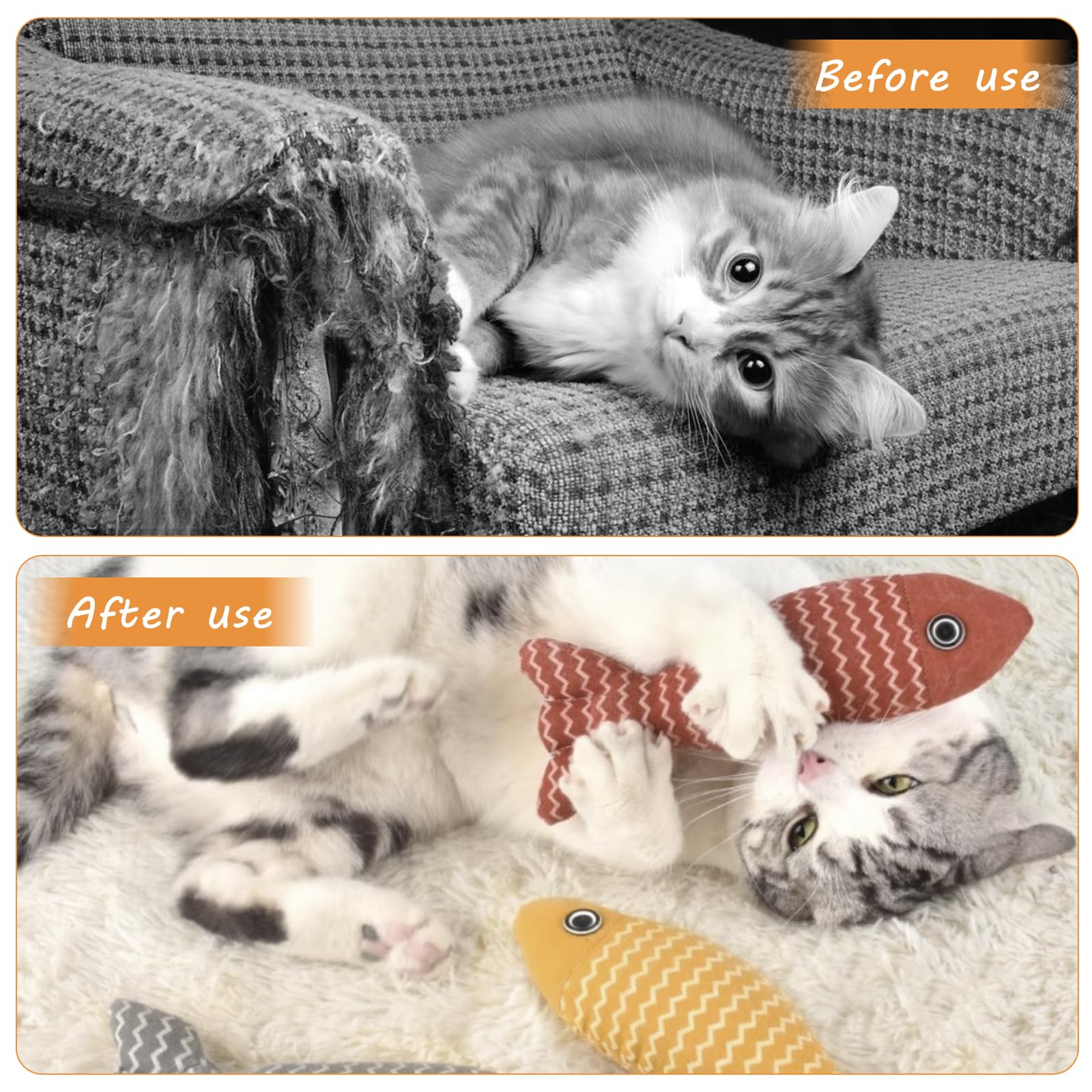 Katzenspielzeug Fisch Katzenminze Spielzeug Interaktives Katzenspielzeug Katzenkauspielzeug Katzenkissenspielzeug KätzchenüSpund Kicker Spielzeug für Katzen Ich bin Innenbereich Kätzchen Bausatz