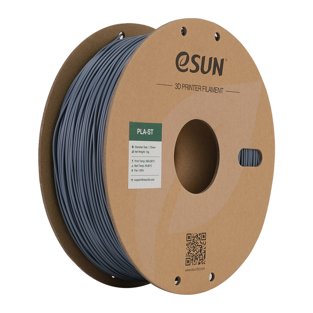 eSun Super Tough PLA Filament 1.75MM 3D Printer Filament 1KG (2.2 LBS) Spool PLA-ST FDM 3D Printing Materials for 3D Printers: GRAY