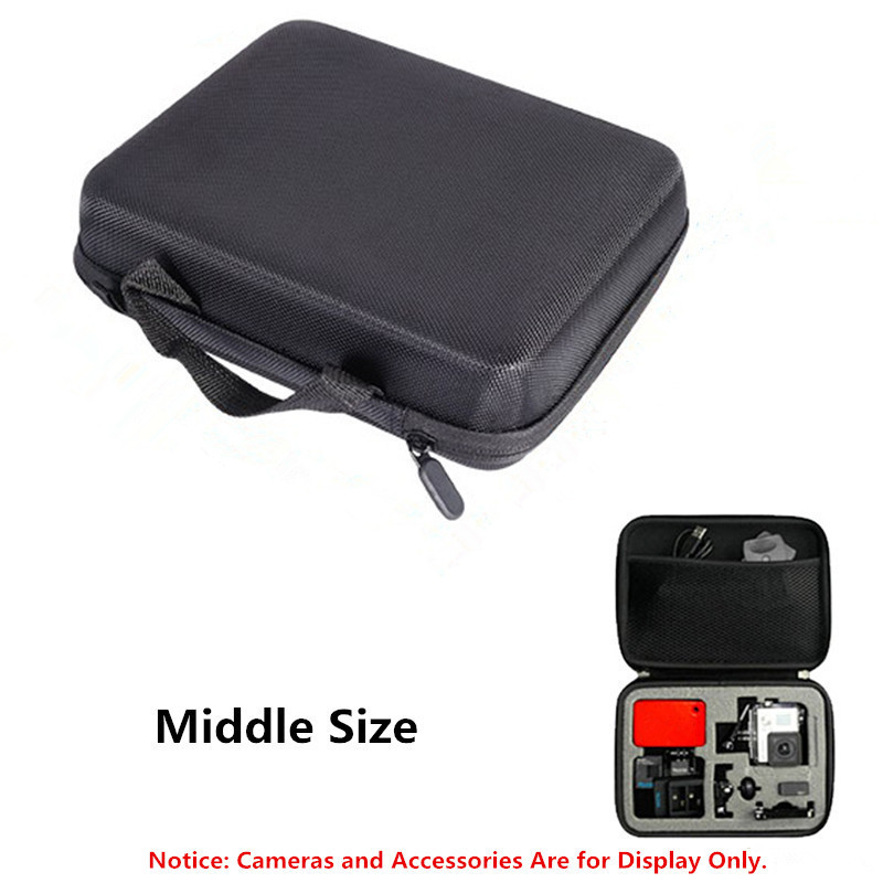 Estuche de almacenamiento portátil para cámara deportiva, bolsa de viaje para GoPro Hero 13, 12, 11, 10, 9, 8, accesorios para Cámara de Acción: Color negro