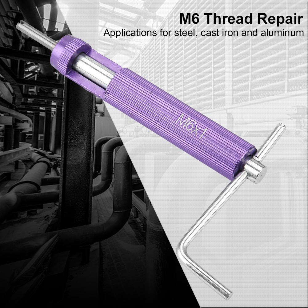 Car Thread Repair Kit 20Pc M6*1.0*2d Thread Inserts & Drill Tap Set Car Engine Block Restoring Damaged thread repair insert tool